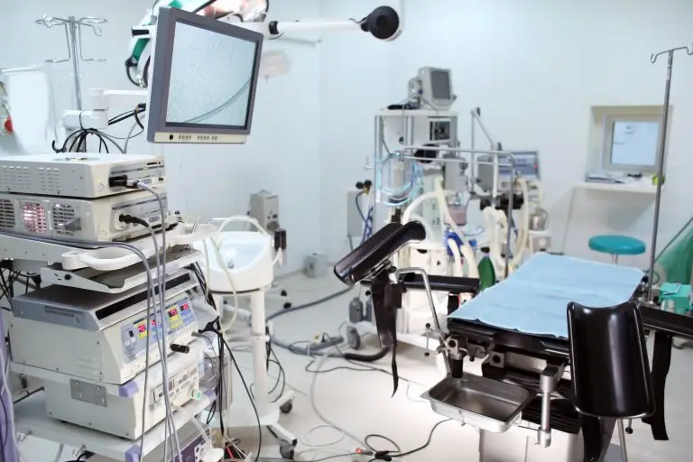 Interior of operating room in modern clinic